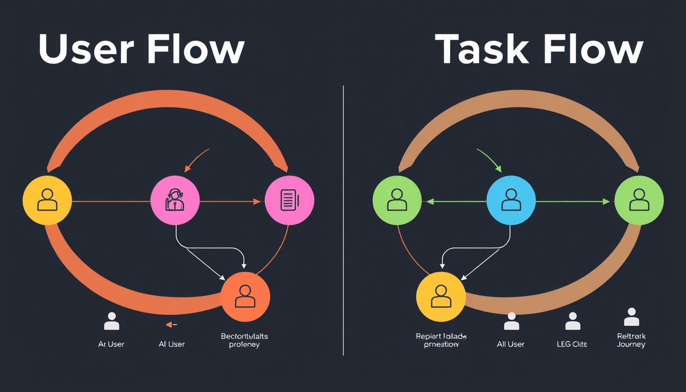 User experience design flow diagram