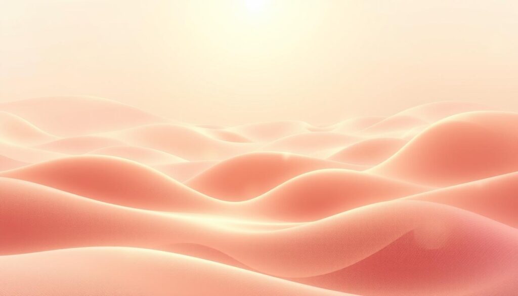A soft, flowing pink textures evoke calmness and warmth, embodying emotional design principles in user experience aesthetics.